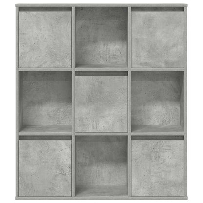 Bookcase Concrete Grey 89x24x101,5 cm Engineered Wood
