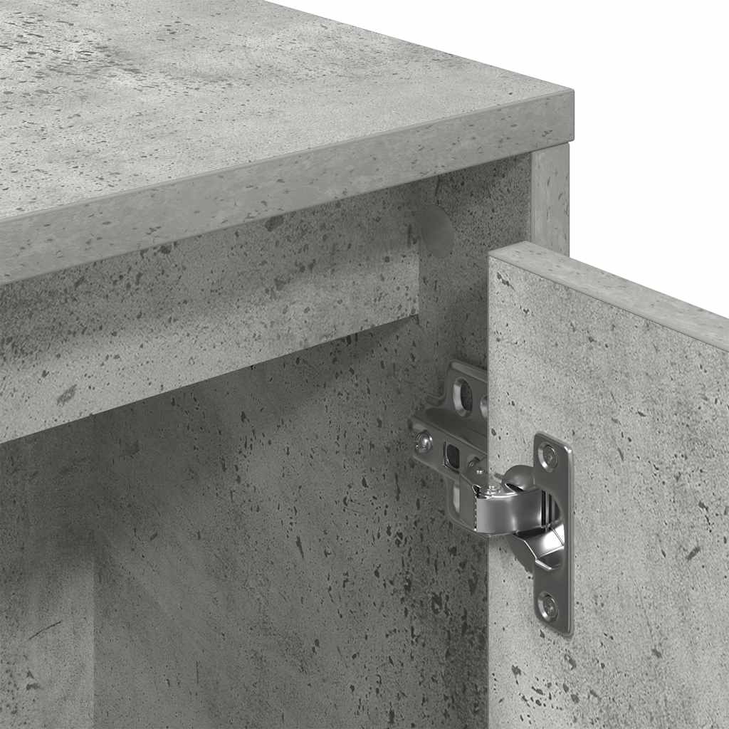Bookcase Concrete Grey 89x24x101,5 cm Engineered Wood