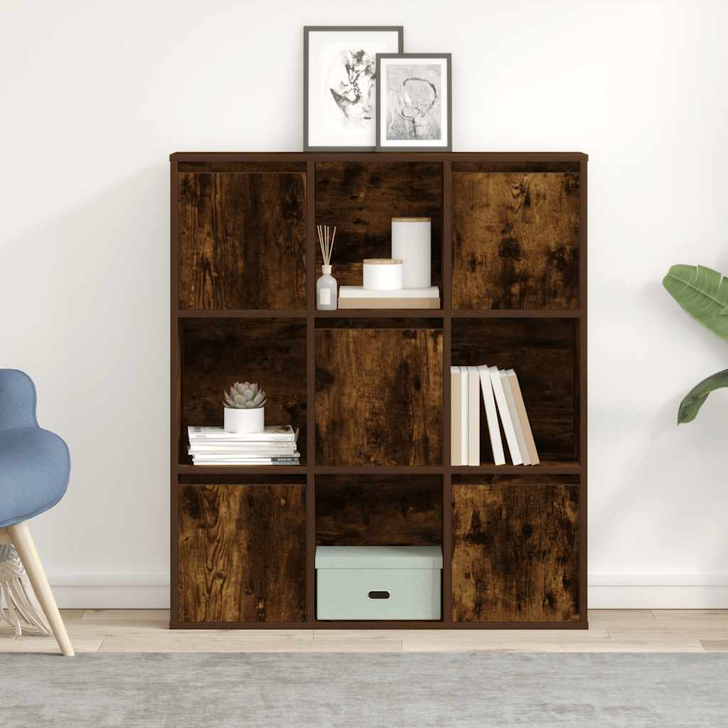 Bookcase Smoked Oak 89x24x101,5 cm Engineered Wood