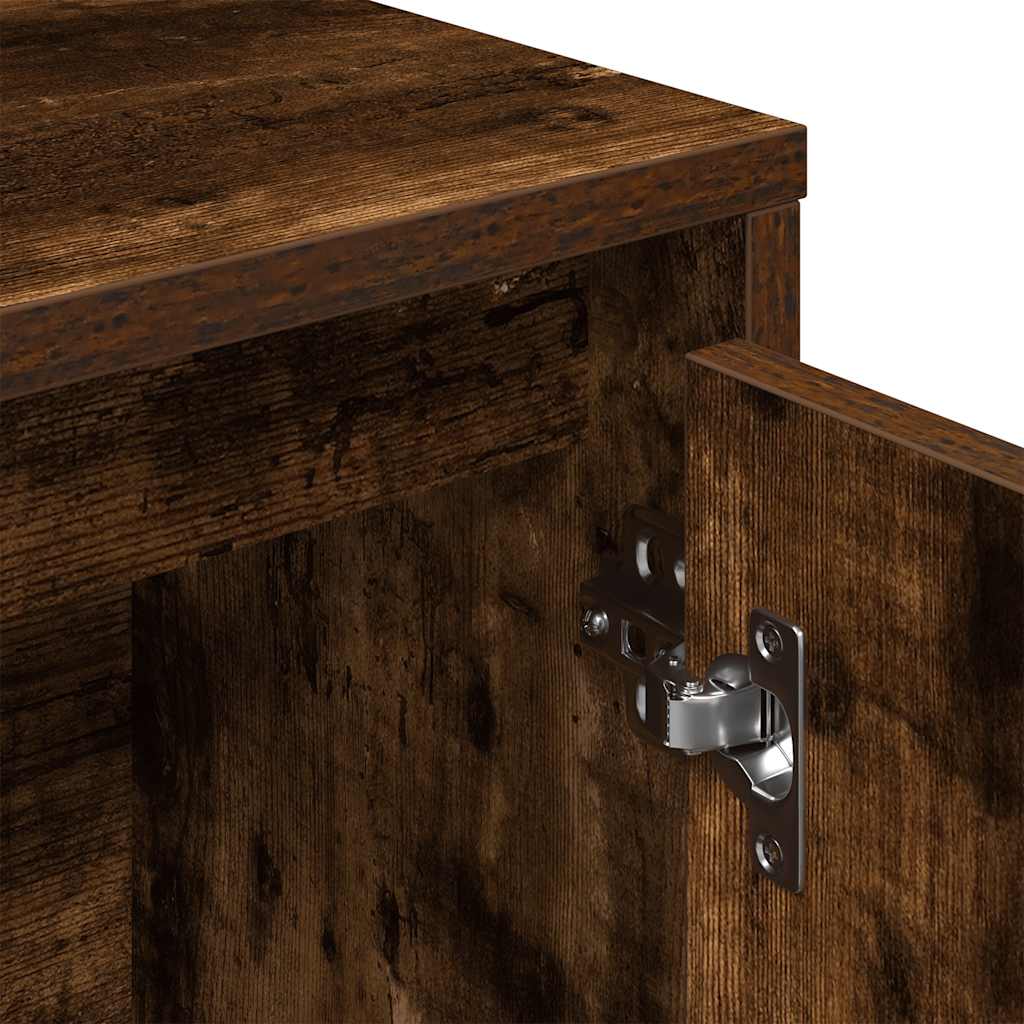 Bookcase Smoked Oak 89x24x101,5 cm Engineered Wood