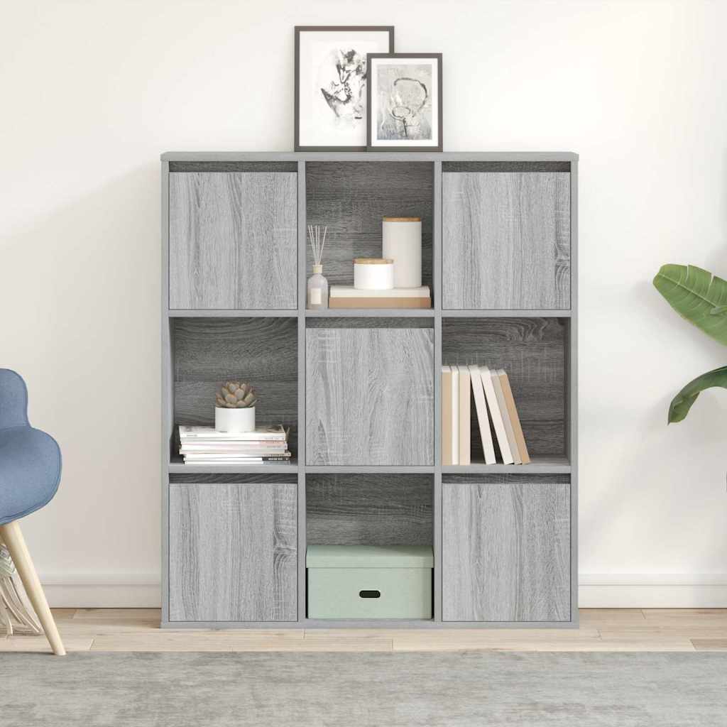 Bookcase Grey Sonoma 89x24x101,5 cm Engineered Wood