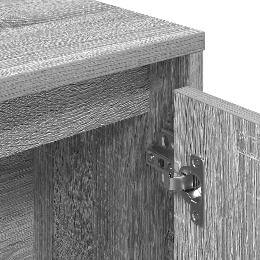 Bookcase Grey Sonoma 89x24x101,5 cm Engineered Wood
