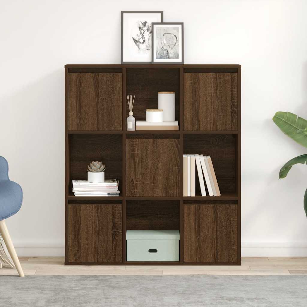 Bookcase Brown Oak 89x24x101,5 cm Engineered Wood