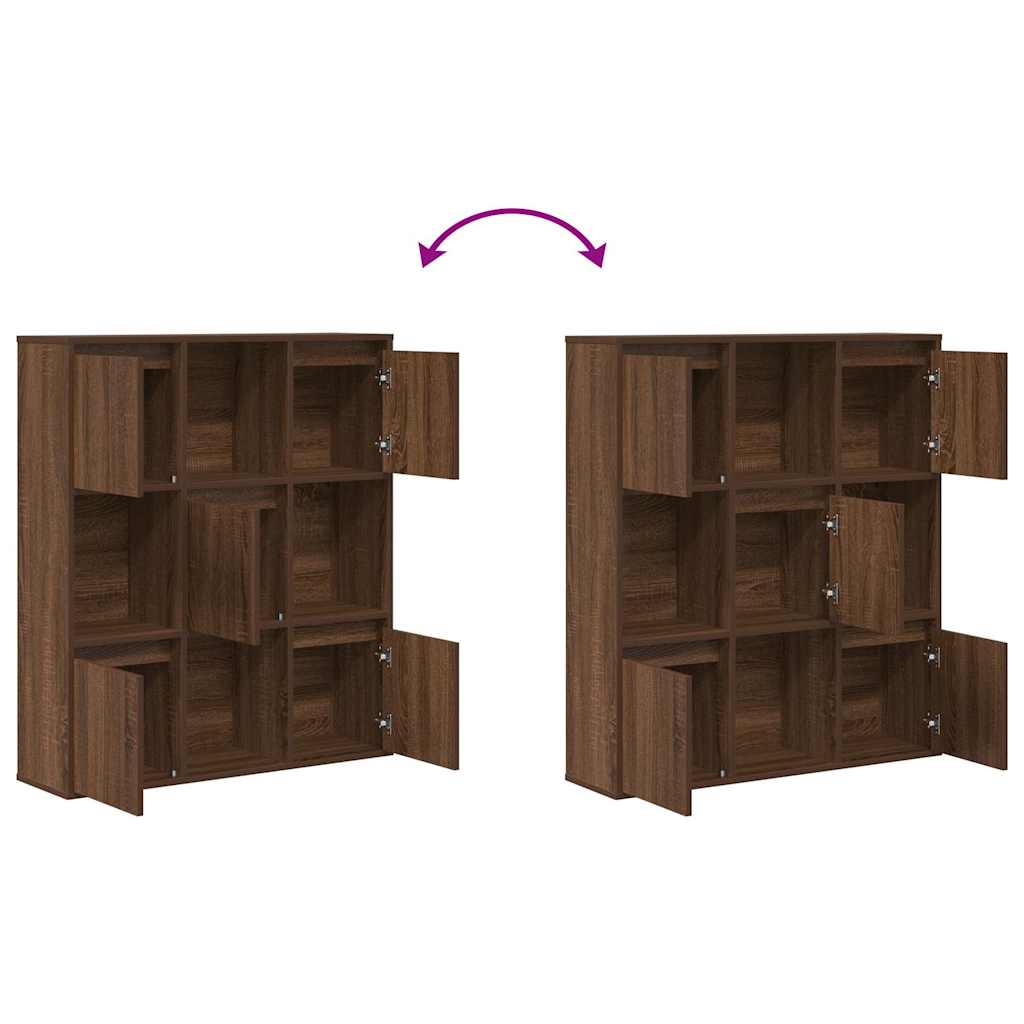 Bookcase Brown Oak 89x24x101,5 cm Engineered Wood
