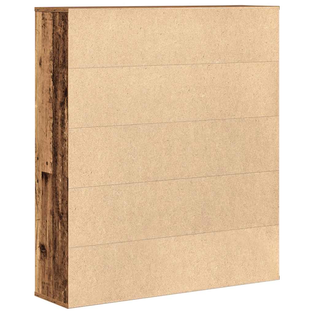 Bookcase Old Wood 89x24x101,5 cm Engineered Wood