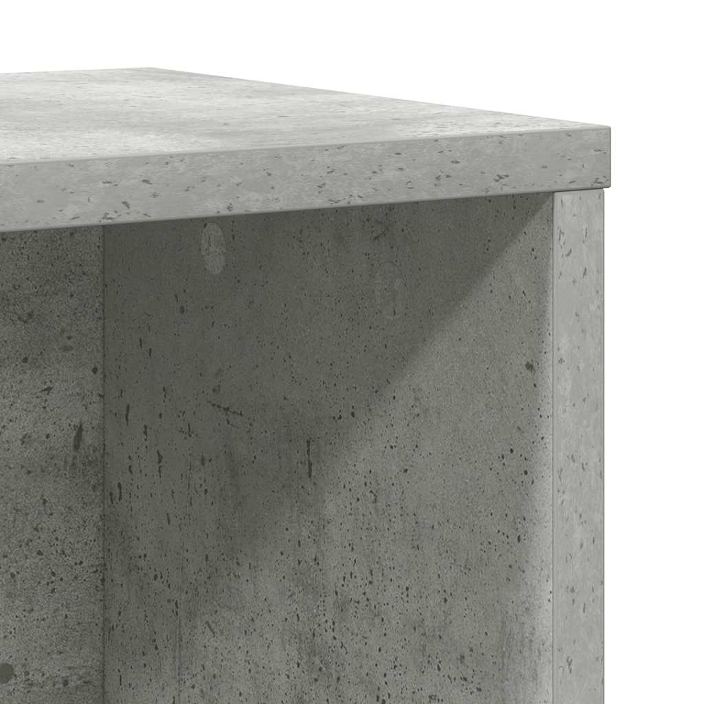 Bookcase Concrete Grey 60x24x85 cm Engineered Wood