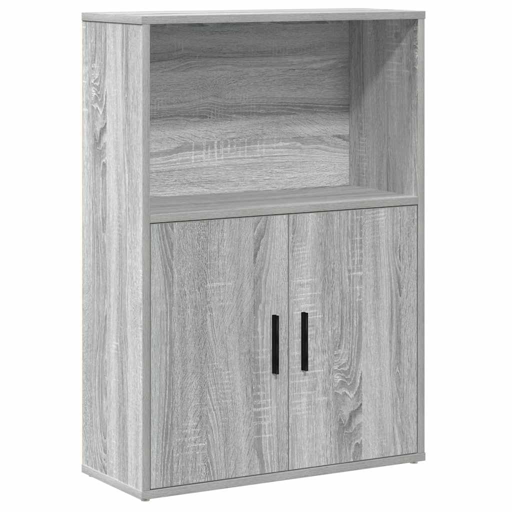 Bookcase Grey Sonoma 60x24x85 cm Engineered Wood