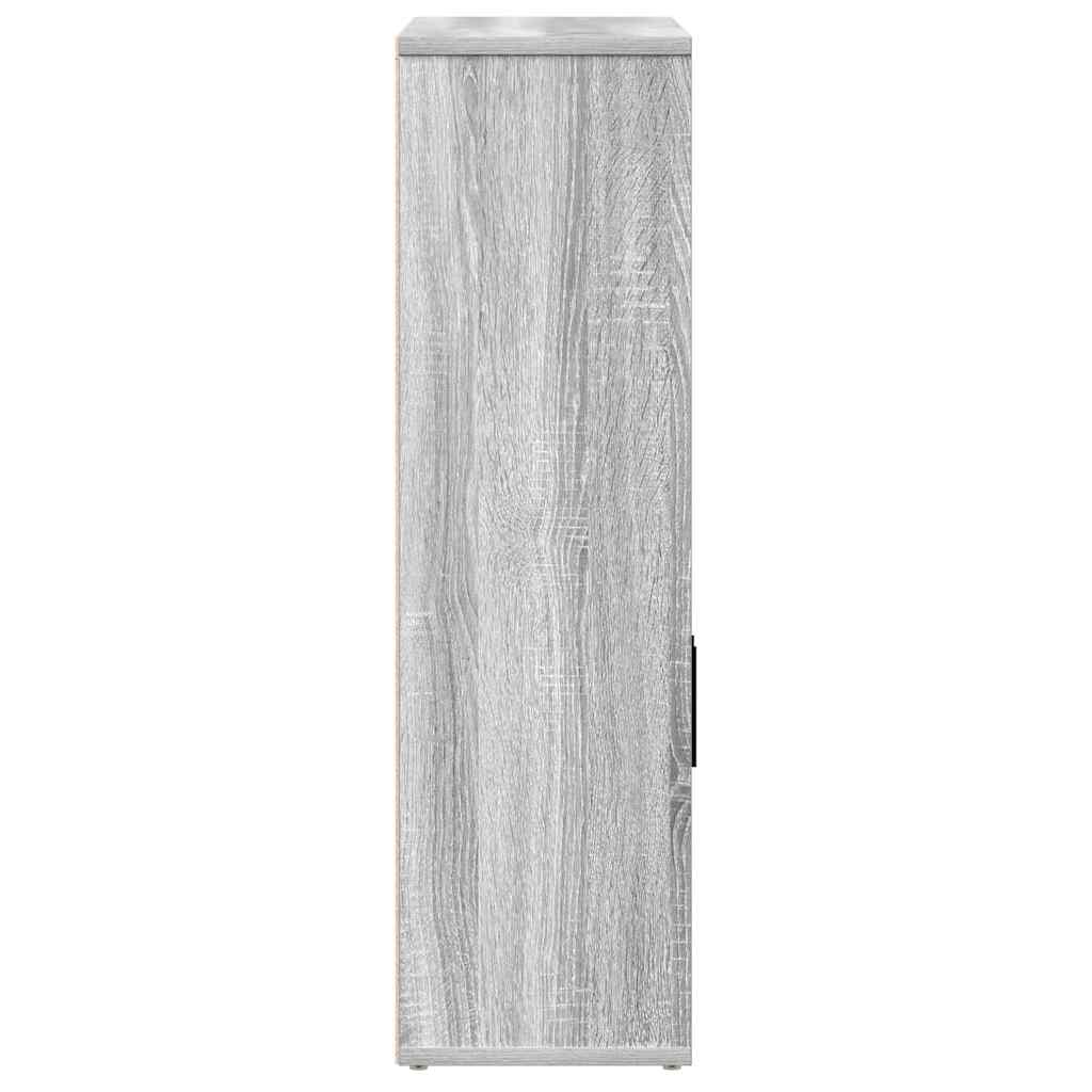 Bookcase Grey Sonoma 60x24x85 cm Engineered Wood