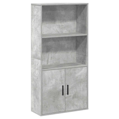 Bookcase Concrete Grey 60x24x120 cm Engineered Wood