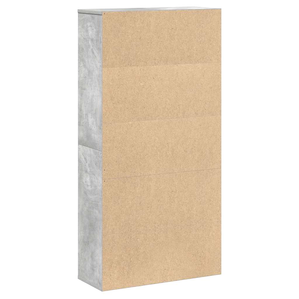 Bookcase Concrete Grey 60x24x120 cm Engineered Wood