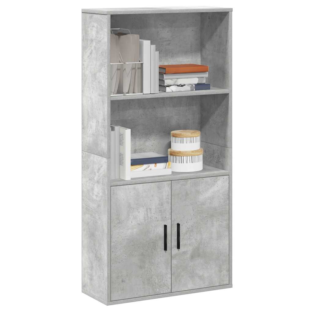 Bookcase Concrete Grey 60x24x120 cm Engineered Wood