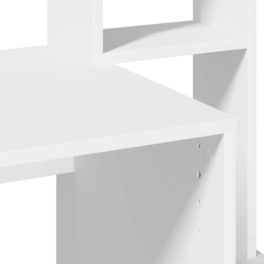 Desk with Shelves White 100x45x140 cm Engineered Wood