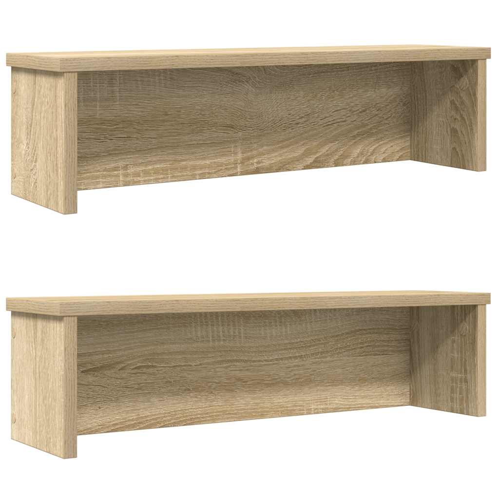 Kitchen Racks Stackable 2 pcs Sonoma Oak 50x15x16 cm