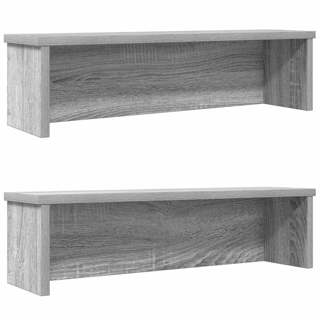 Kitchen Racks Stackable 2 pcs Grey Sonoma 50x15x16 cm