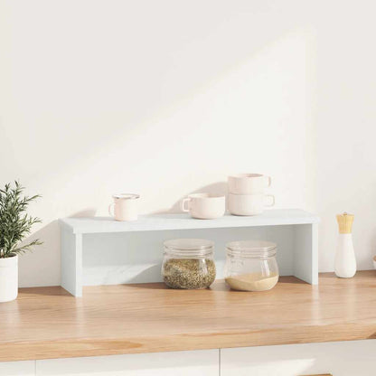 Kitchen Rack Stackable White 60x15x16 cm Engineered Wood