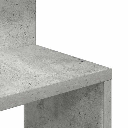 Wall Corner Shelf Concrete Grey 32x32x127,5 cm Engineered Wood
