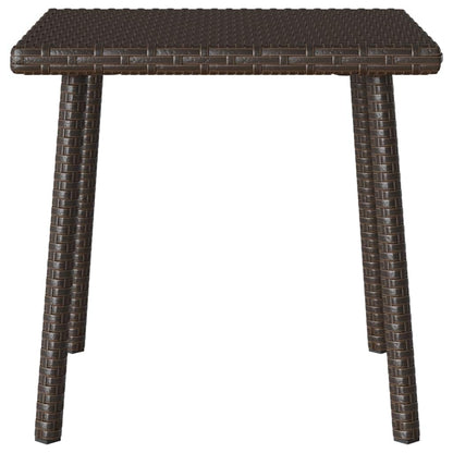 Garden Coffee Table Rectangular Brown 40x40x37 cm Poly Rattan