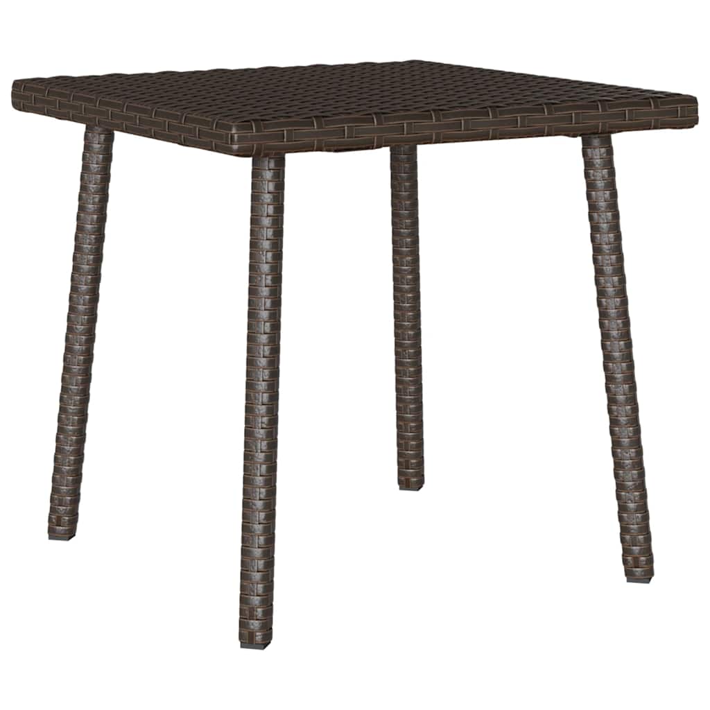 Garden Coffee Table Rectangular Brown 40x40x37 cm Poly Rattan
