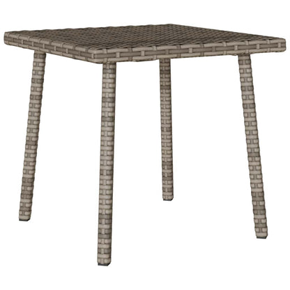 Garden Coffee Table Rectangular Grey 40x40x37 cm Poly Rattan