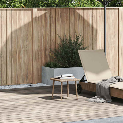 Garden Coffee Table Rectangular Beige 40x40x37 cm Poly Rattan