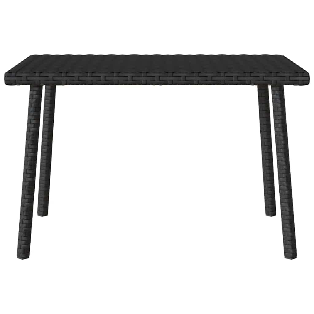 Garden Coffee Table Rectangular Black 60x40x37 cm Poly Rattan