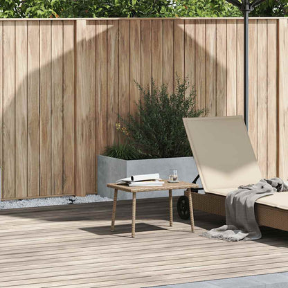 Garden Coffee Table Rectangular Beige 60x40x37 cm Poly Rattan