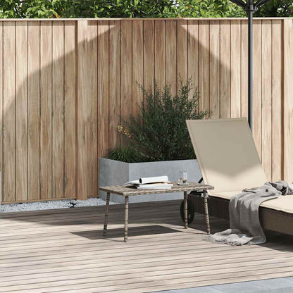 Garden Coffee Table Rectangular Grey 80x40x37 cm Poly Rattan