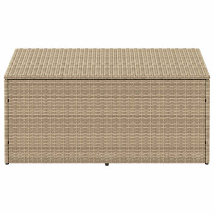 Garden Storage Box Beige 110x50x58 cm Poly Rattan