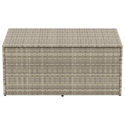 Garden Storage Box Light Grey 110x50x58 cm Poly Rattan