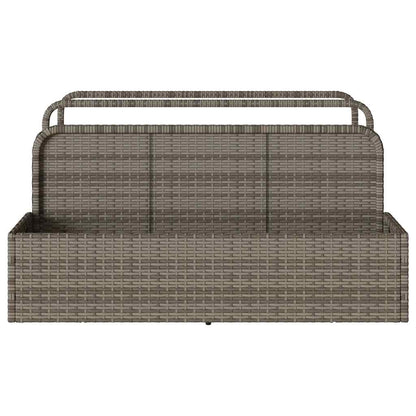 Poolside Float Storage Grey 110x100x57 cm Poly Rattan