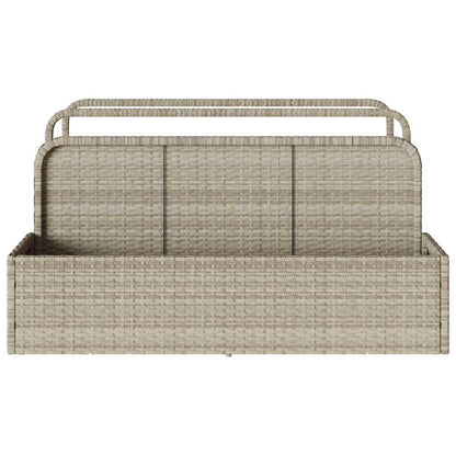 Poolside Float Storage Light Grey 110x100x57 cm Poly Rattan