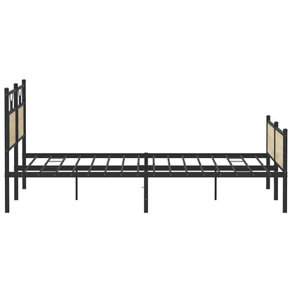 Metal Bed Frame without Mattress Sonoma Oak 180x200 cm Super King