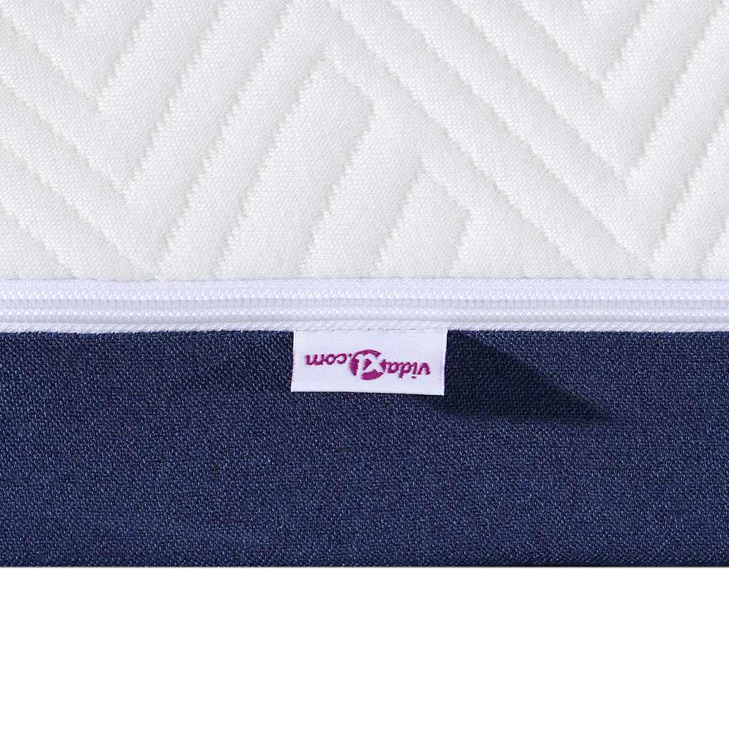 Mattress White and Blue 90 x 200 cm Gel-Infused Foam