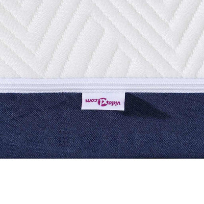 Mattress White and Blue 90 x 200 cm Gel-Infused Foam
