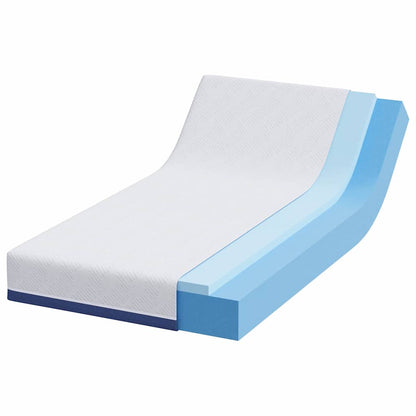 Mattress White and Blue 90 x 200 cm Gel-Infused Foam