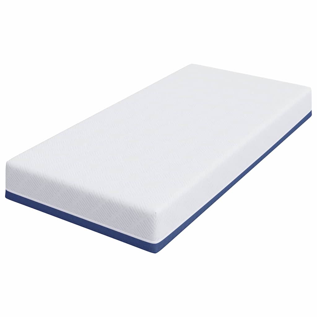 Mattress White and Blue 90 x 200 cm Gel-Infused Foam