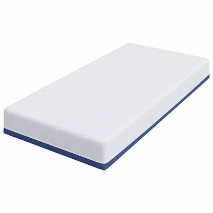 Mattress White and Blue 90 x 200 cm Gel-Infused Foam