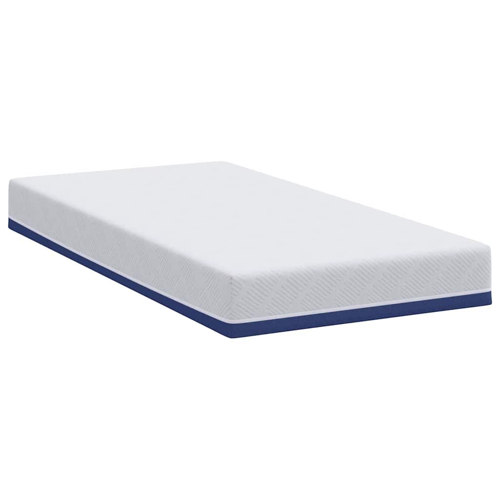 Mattress White and Blue 90 x 200 cm Gel-Infused Foam