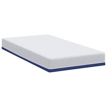Mattress White and Blue 90 x 200 cm Gel-Infused Foam