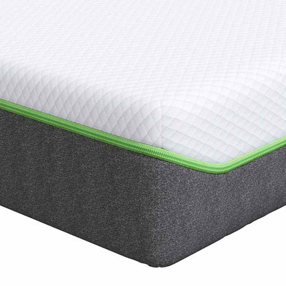 Mattress White and Grey 100 x 200 cm Pocket Spring