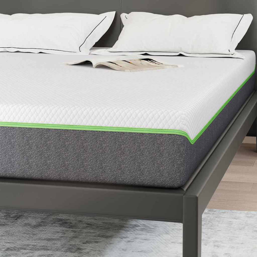 Mattress White and Grey 140 x 200 cm Pocket Spring