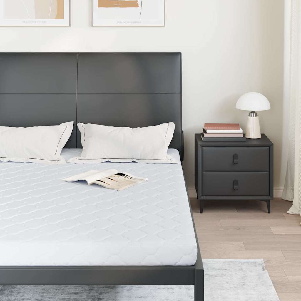 Mattress White 140 x 200 cm PU Foam