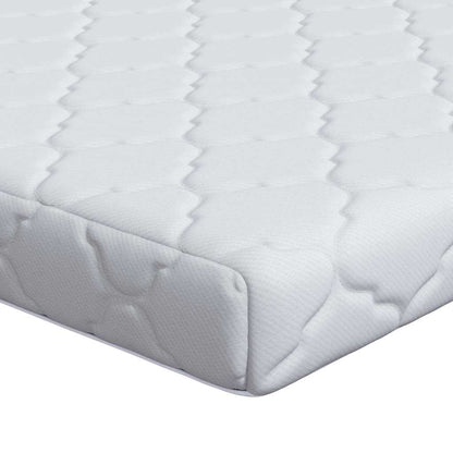 Mattress White 140 x 200 cm PU Foam