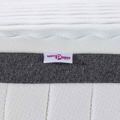 Mattress White and Grey 90 x 190 cm Bonell Spring