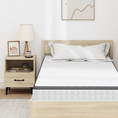 Mattress White and Grey 90 x 190 cm Bonell Spring