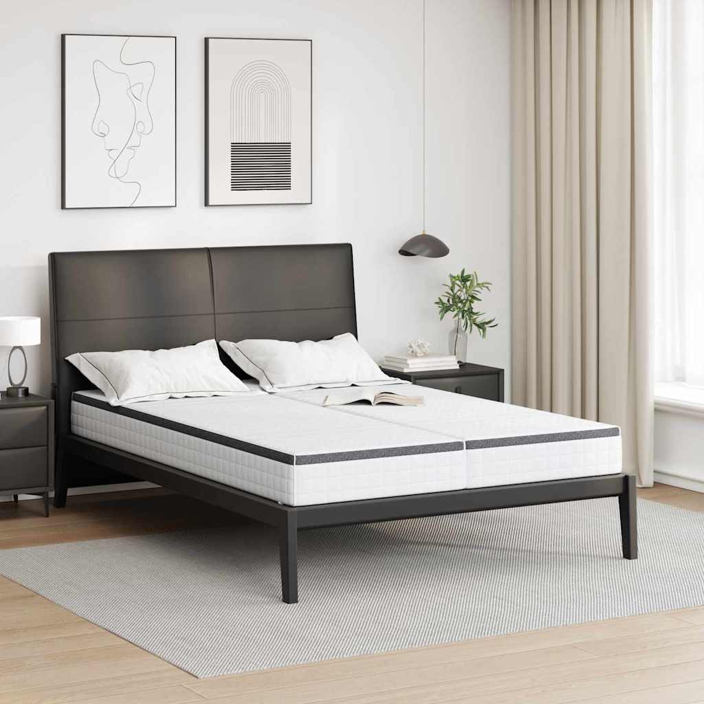 Mattress 2 pcs White and Grey 70 x 200 cm Bonell Spring