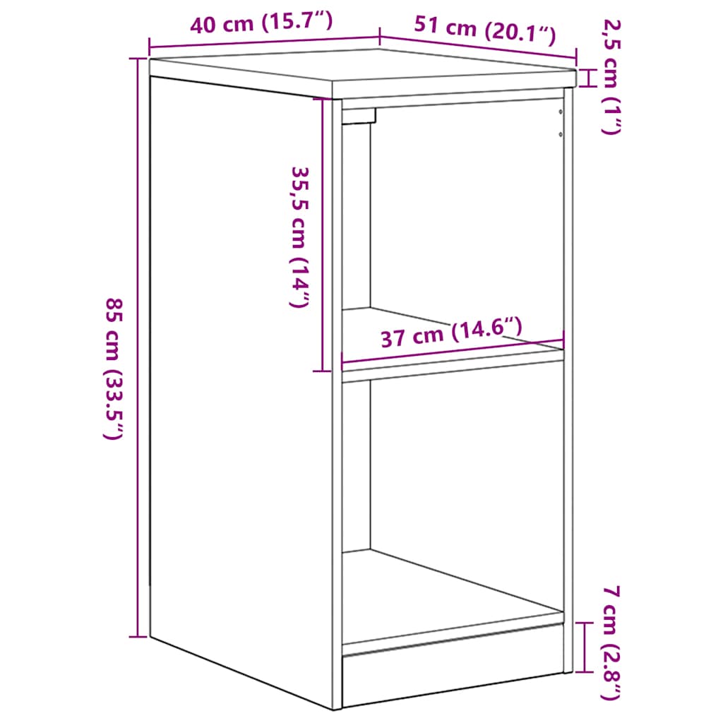 Garage Storage Cabinet Concrete Grey 40x51x85 cm Solid Wood Pine
