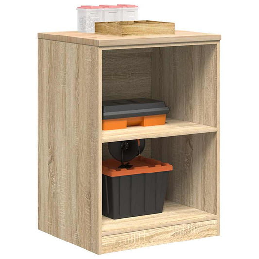 Garage Storage Cabinet Sonoma Oak 60x51x85 cm Solid Wood Pine