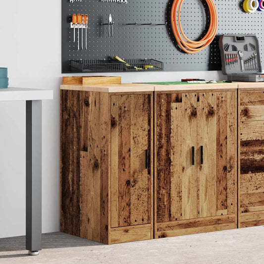 Garage Storage Cabinet Old Wood 30x51x85 cm Solid Wood Pine