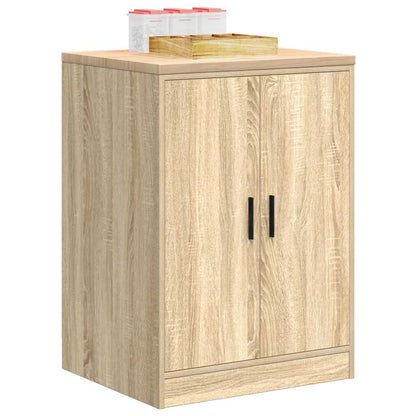Garage Storage Cabinet Sonoma Oak 60x51x85 cm Solid Wood Pine